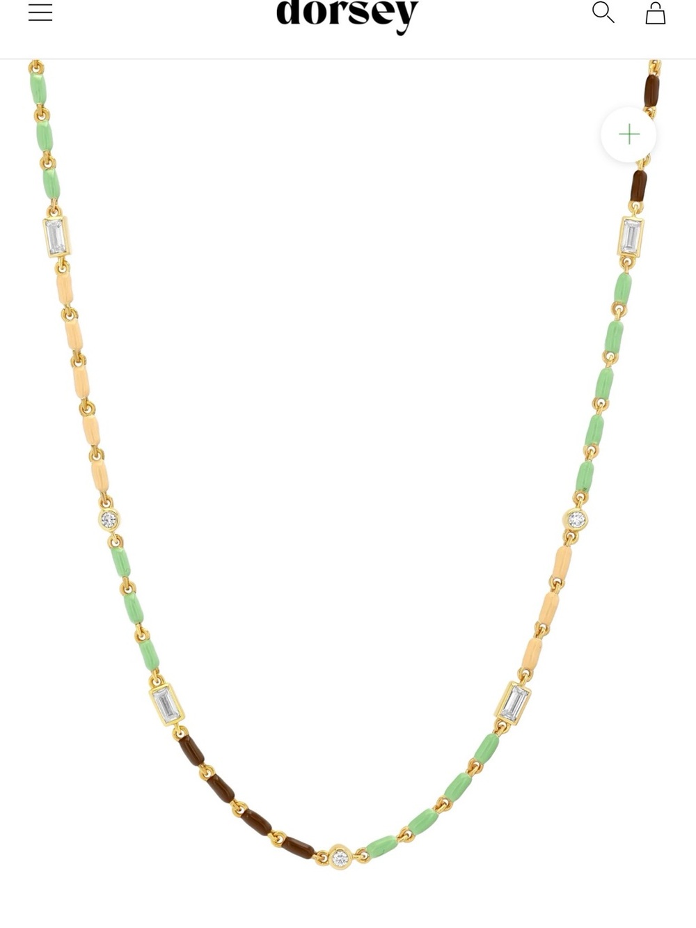 Dorsey enamel necklace in terre - Picture 2 of 5